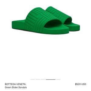 BOTTEGA VENETA Green Slider Sandals